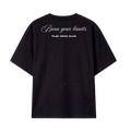 Hustlers Camiseta Oversize "Burn Your Limits" – Negro