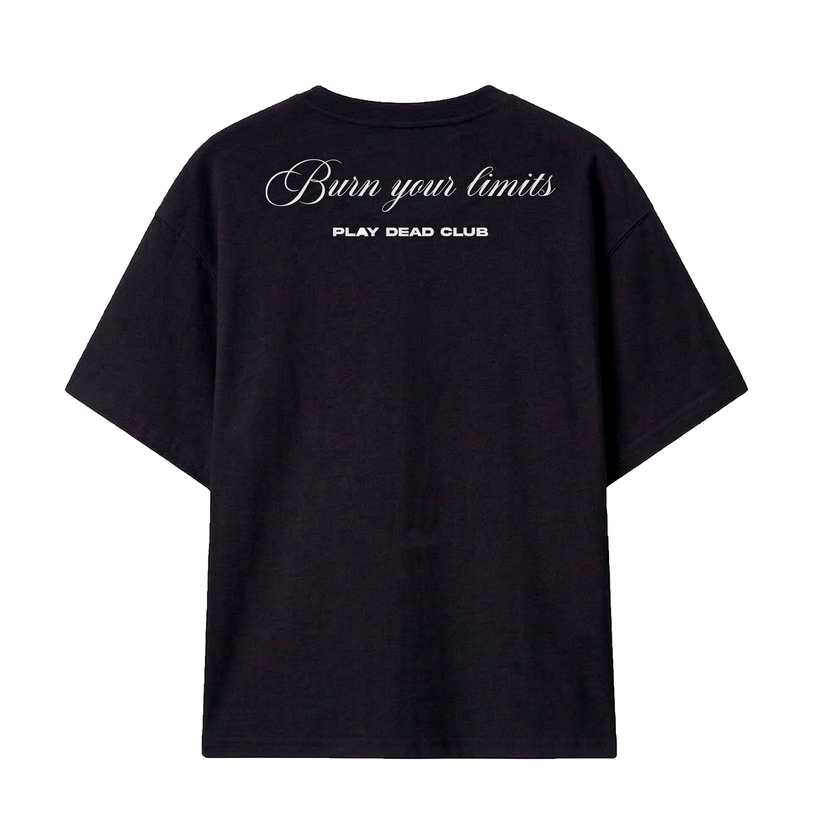 Hustlers Camiseta Oversize "Burn Your Limits" – Negro
