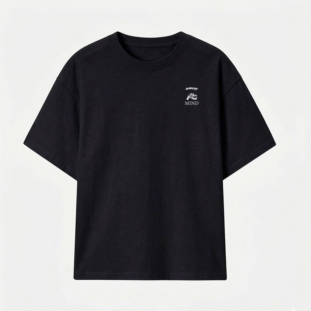 Hustlers Camiseta Oversize "Anarchy Mind" – Negro