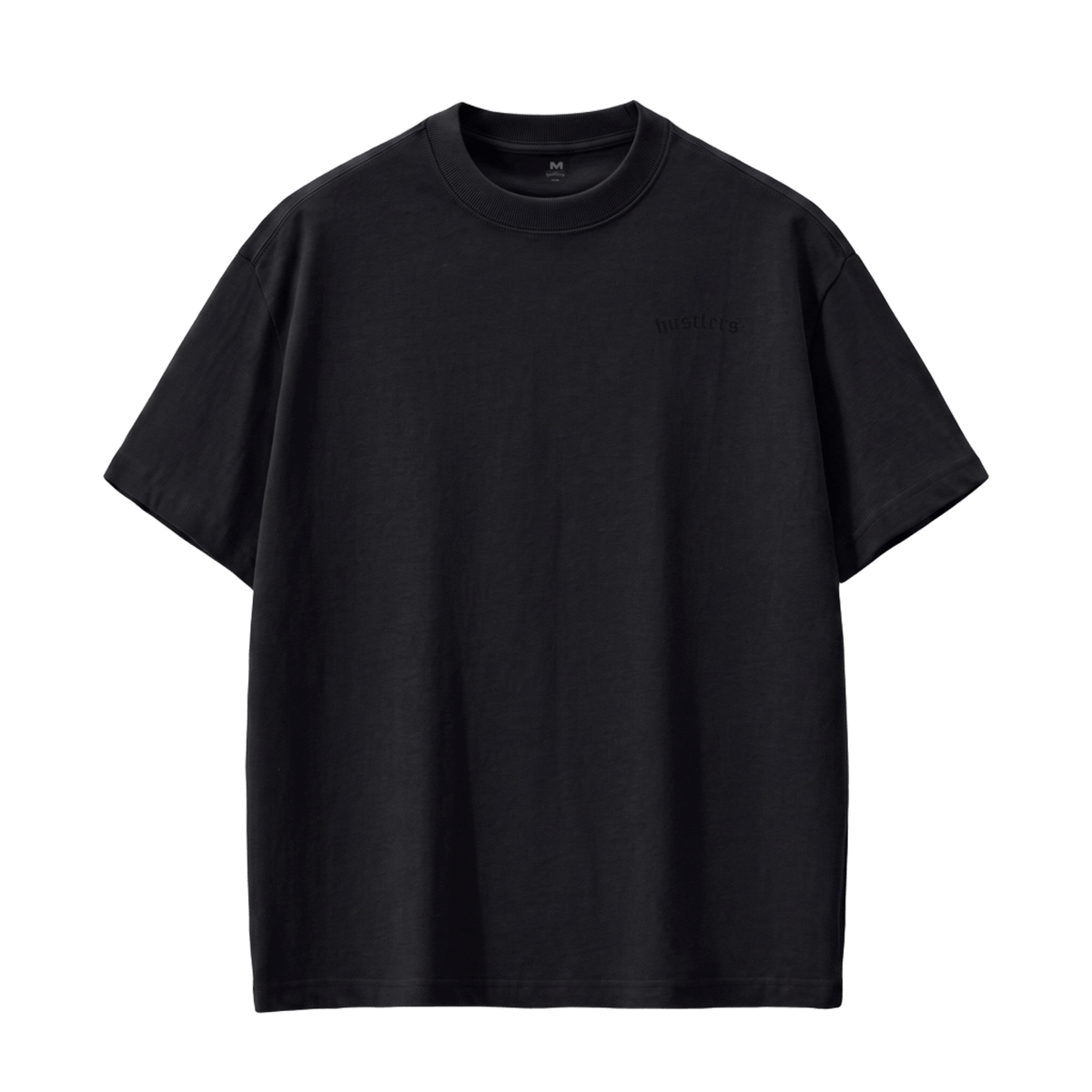 Hustlers Camiseta Oversize Básica – Negro-Negro