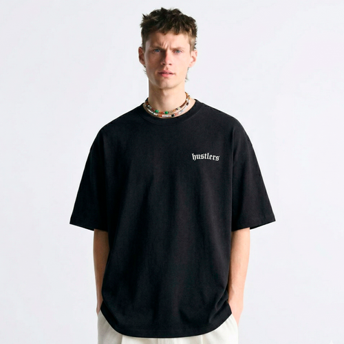 CAMISETA OVERSIZE ALL IN ALL DAYS BASICA NEGRA